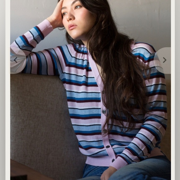 KULE Zoe Striped Cardigan Sweater - Picture 6 of 10